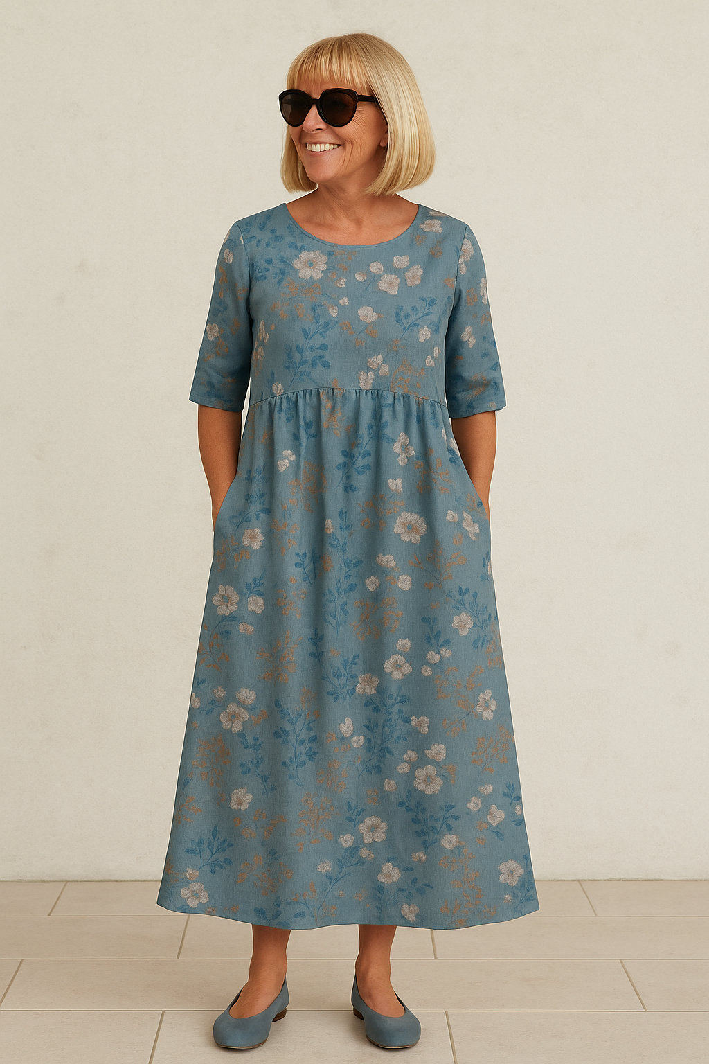 Cassandra - Vestido maxi de tacto suave