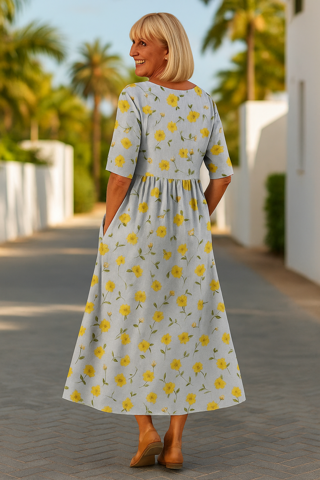 Cassandra - Vestido maxi de tacto suave