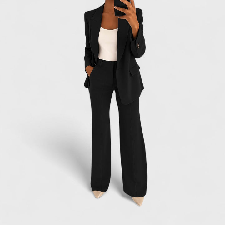 Estevia - Conjunto de pantalón sastre de un botón