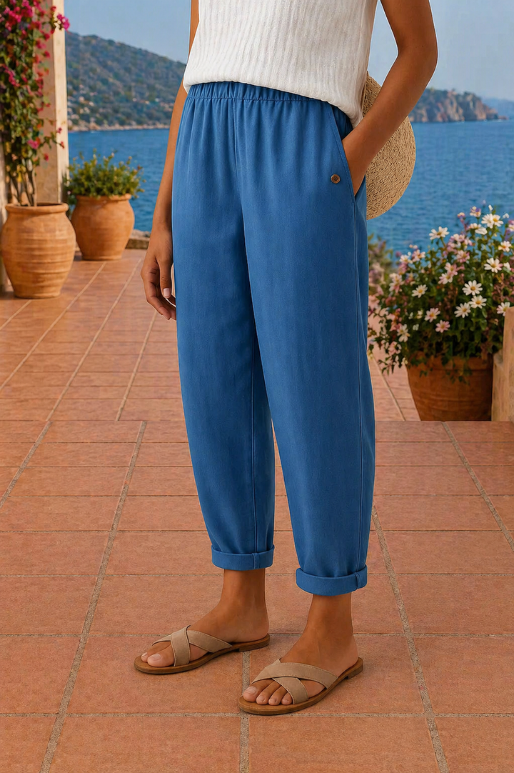 Desirae - Pantalones de lino ligeros