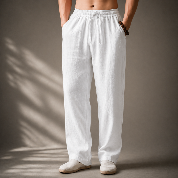 Auberon - Pantalón de lino de corte relajado