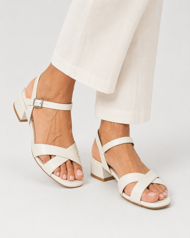 Abrielle - Sandalias elegantes de tacón bajo