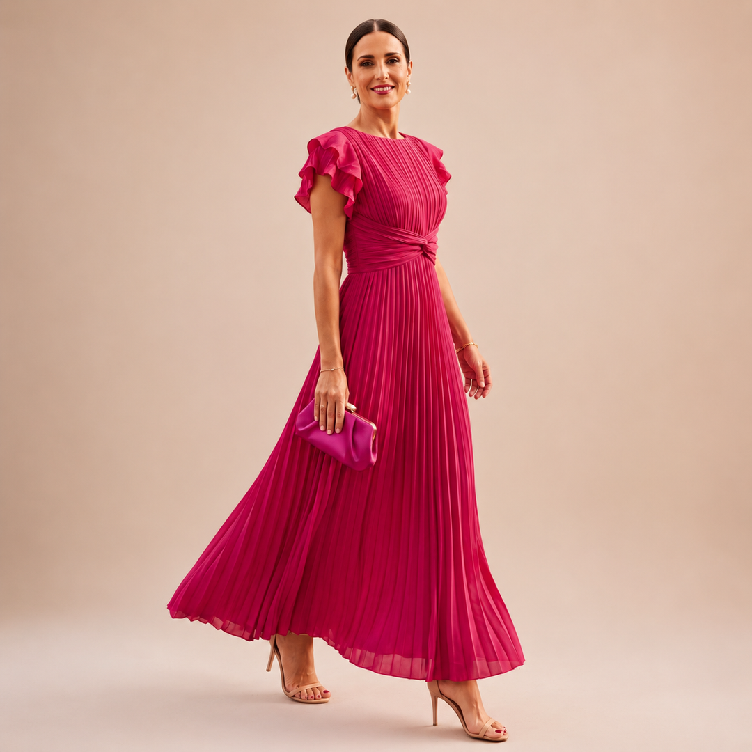 Novalie - Vestido largo plisado fluido