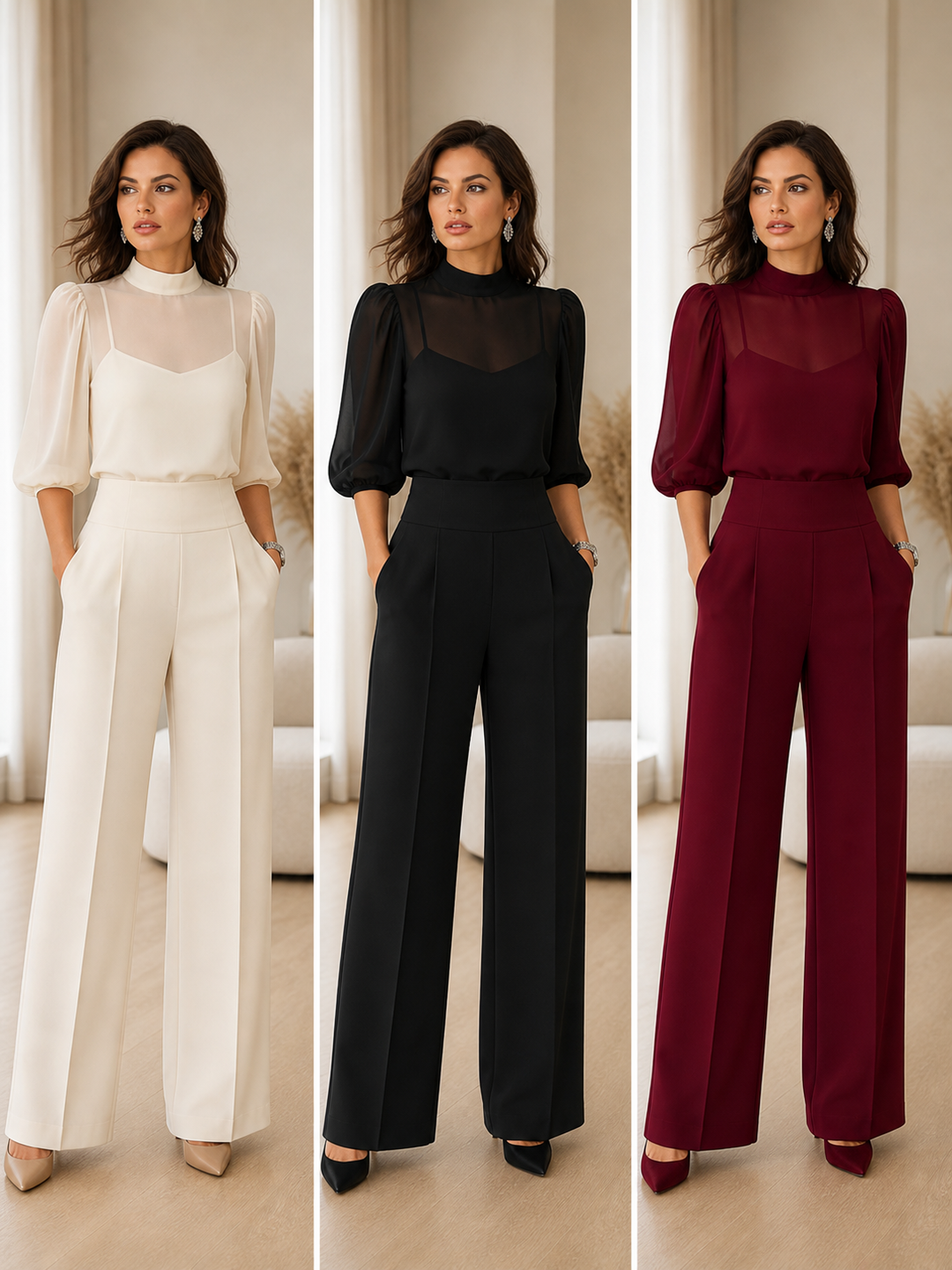 Juna - Conjunto coordinado premium de tres piezas
