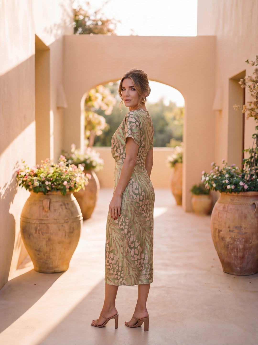 Selina - Vestido con lazada en la cintura