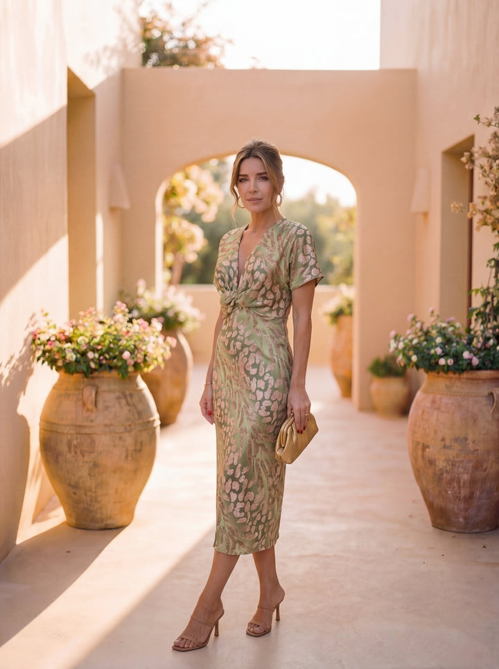 Selina - Vestido con lazada en la cintura