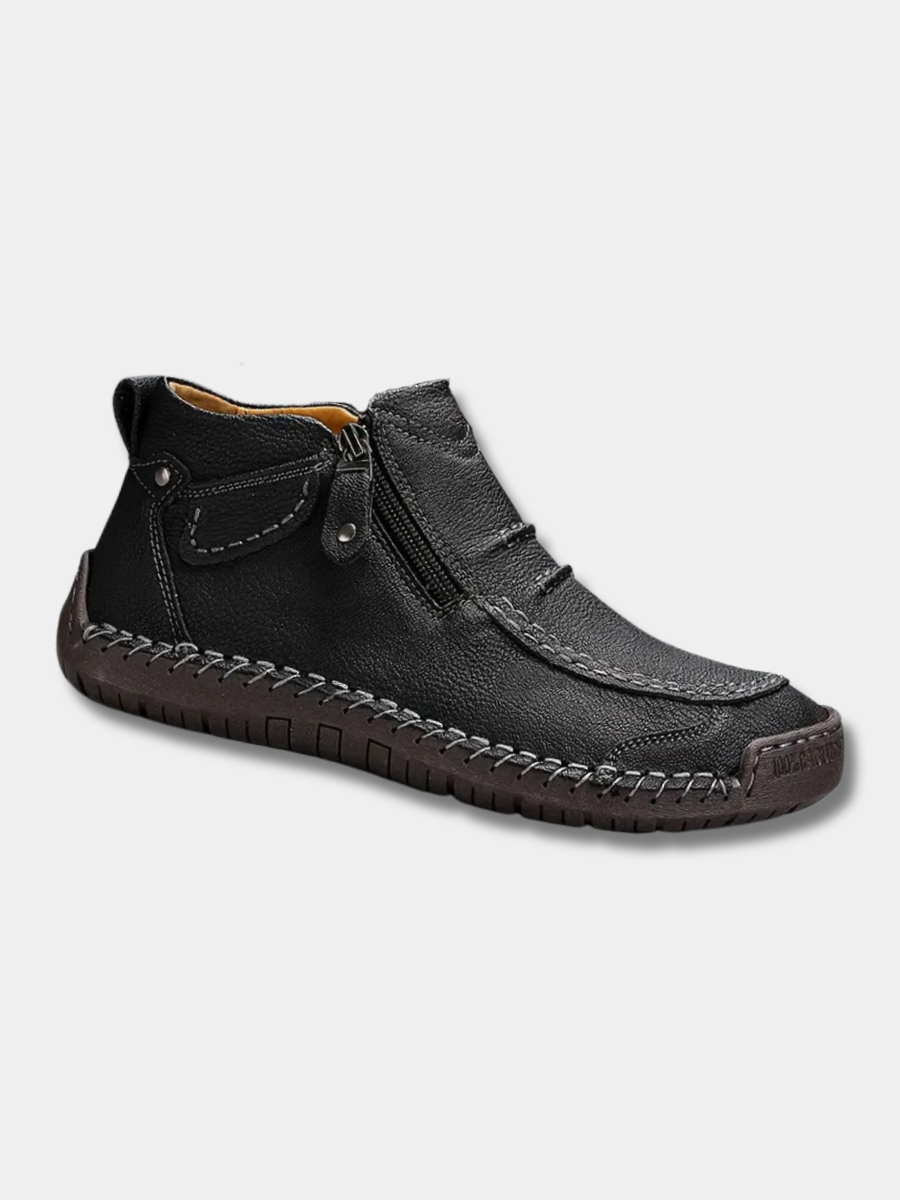 Drevian - Botines ergonómicos con cierre en el tobillo