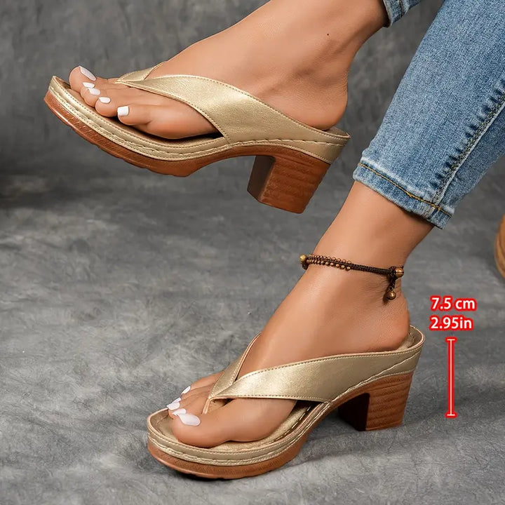 Alouette - Sandalias de tacón con plantilla acolchada
