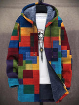 Barden - Chaqueta con capucha forrada de felpa con bloques de color
