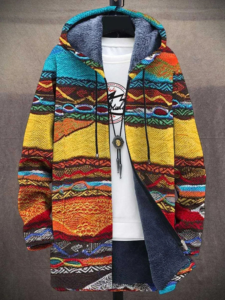 Barden - Chaqueta con capucha forrada de felpa con bloques de color