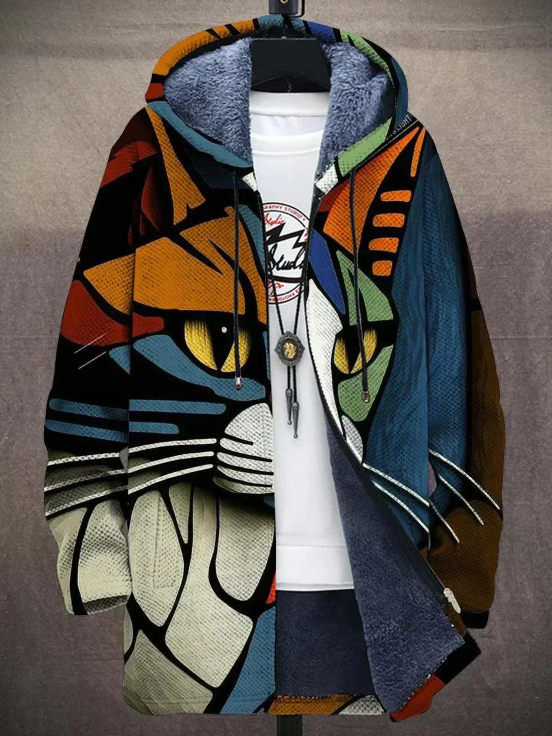 Barden - Chaqueta con capucha forrada de felpa con bloques de color