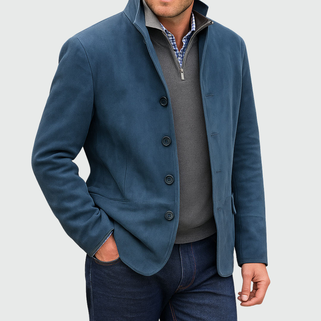 Aberley - Chaqueta con abotonadura frontal y tacto suave