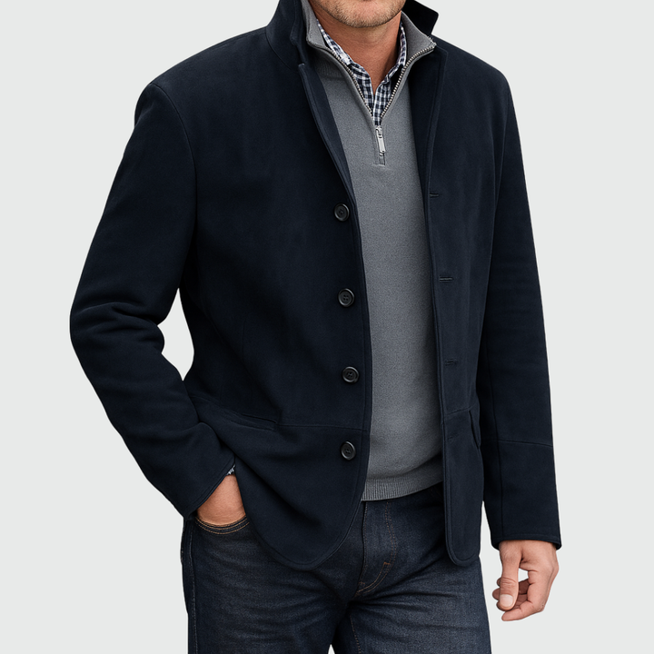 Aberley - Chaqueta con abotonadura frontal y tacto suave