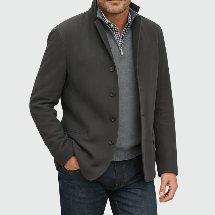 Aberley - Chaqueta con abotonadura frontal y tacto suave