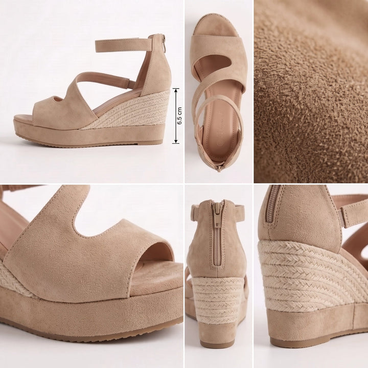 Eluned - sandalias de cuña acolchadas
