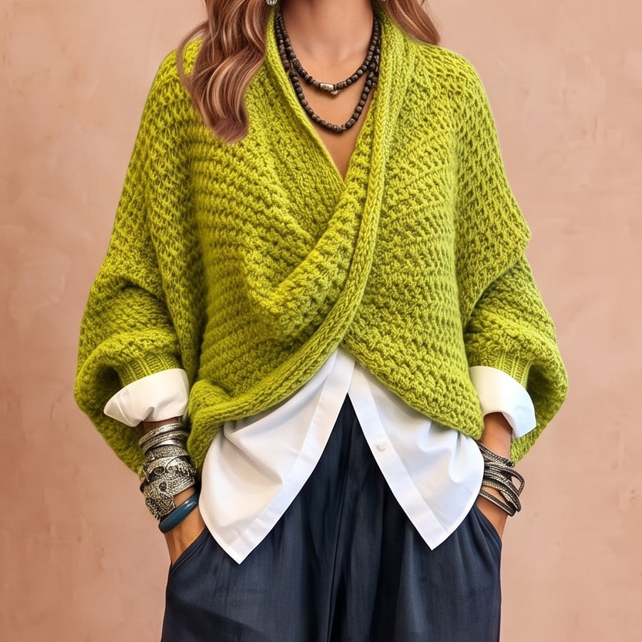 Orelle - Jersey texturizado con escote en V