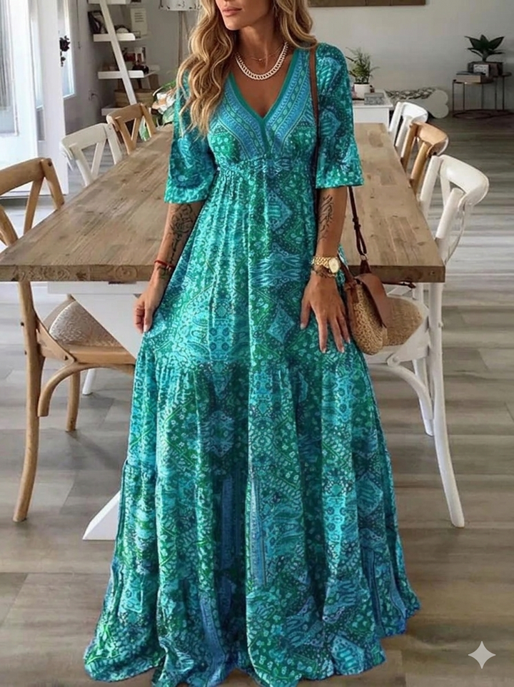 Ysavelle - Vestido boho de tacto suave