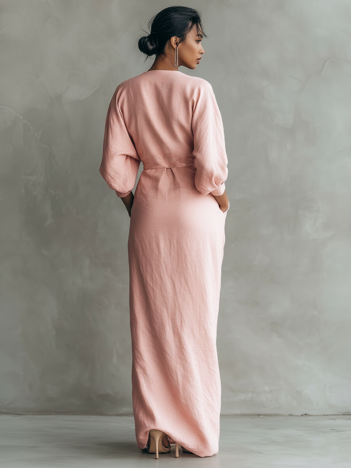 Ariana - Vestido maxi elegante de lino