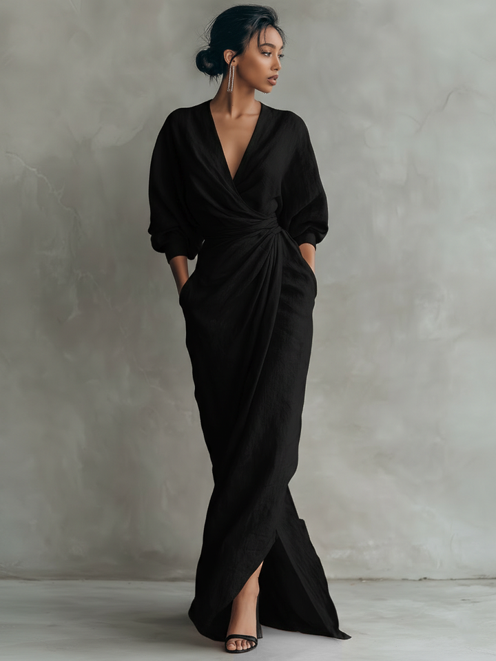 Ariana - Vestido maxi elegante de lino
