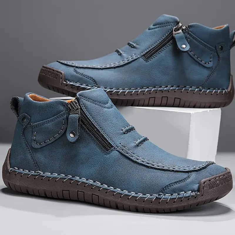 Drevian - Botines ergonómicos con cierre en el tobillo