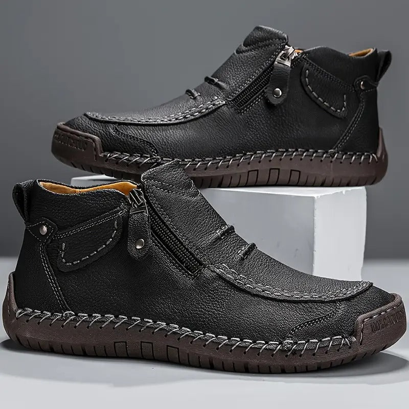 Drevian - Botines ergonómicos con cierre en el tobillo