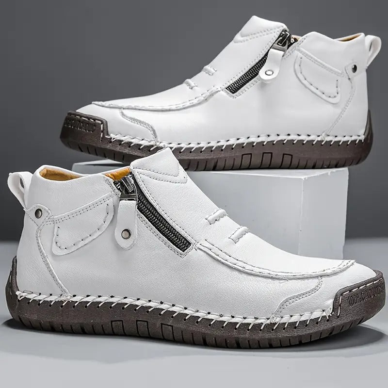 Drevian - Botines ergonómicos con cierre en el tobillo