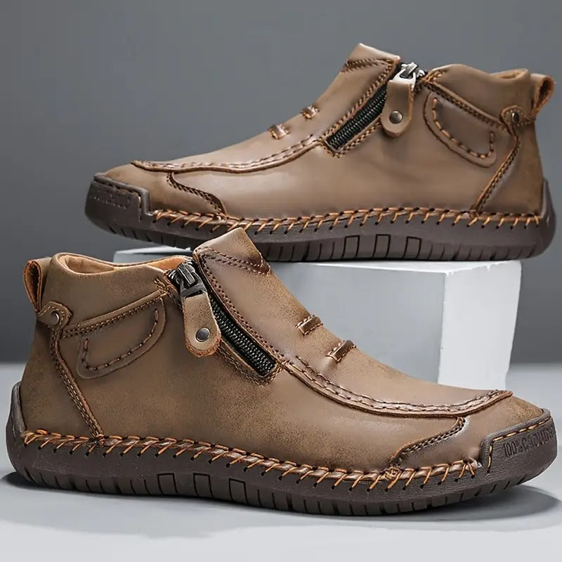 Drevian - Botines ergonómicos con cierre en el tobillo