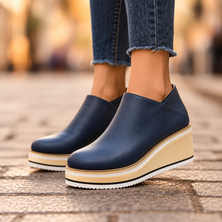 Clotilde - Botines con cuña de tacto suave