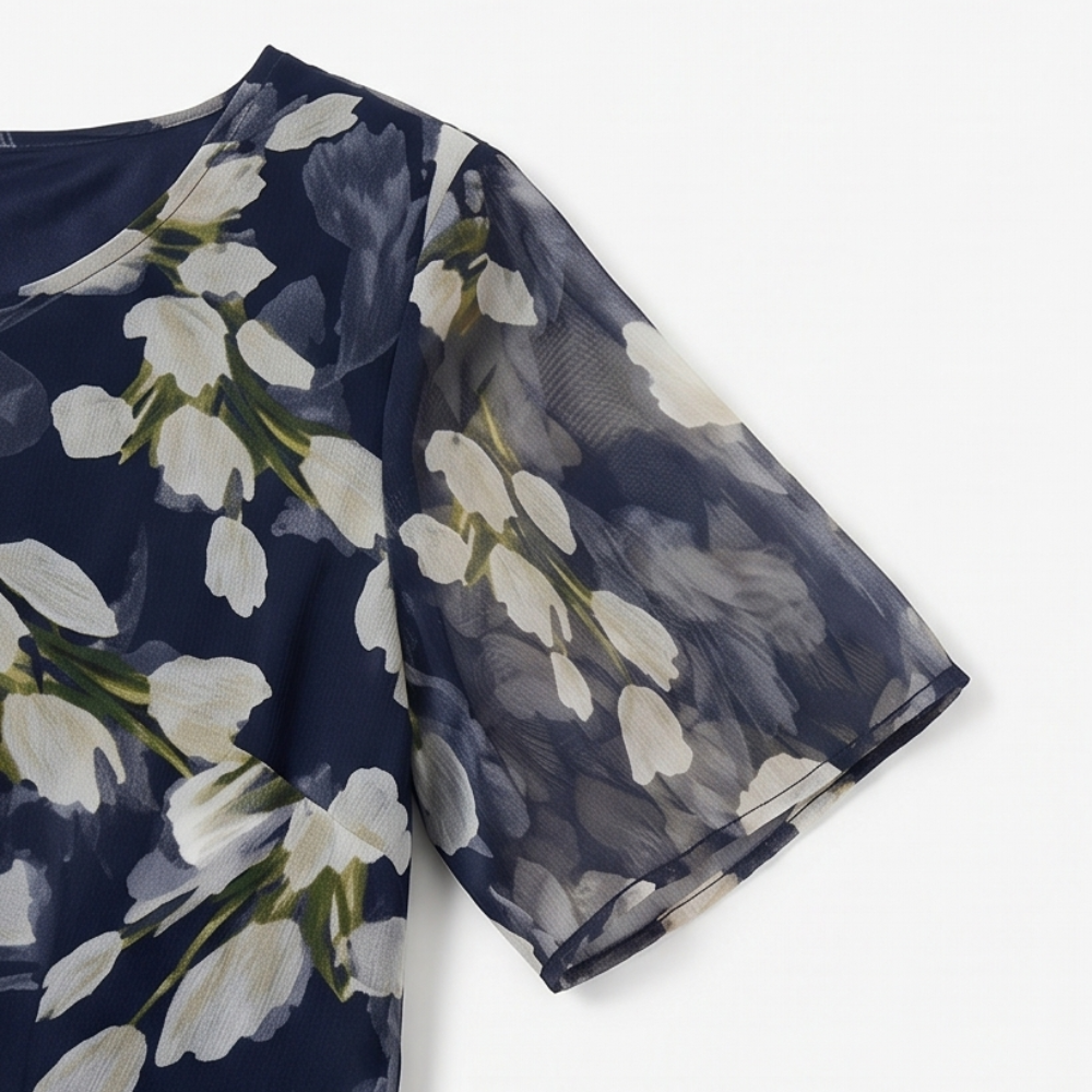Genevora - Vestido midi floral vaporoso