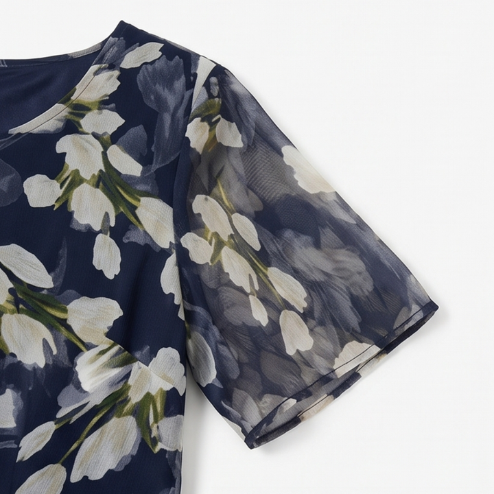 Genevora - Vestido midi floral vaporoso