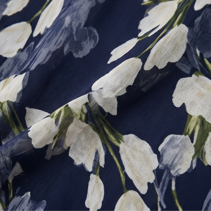 Genevora - Vestido midi floral vaporoso