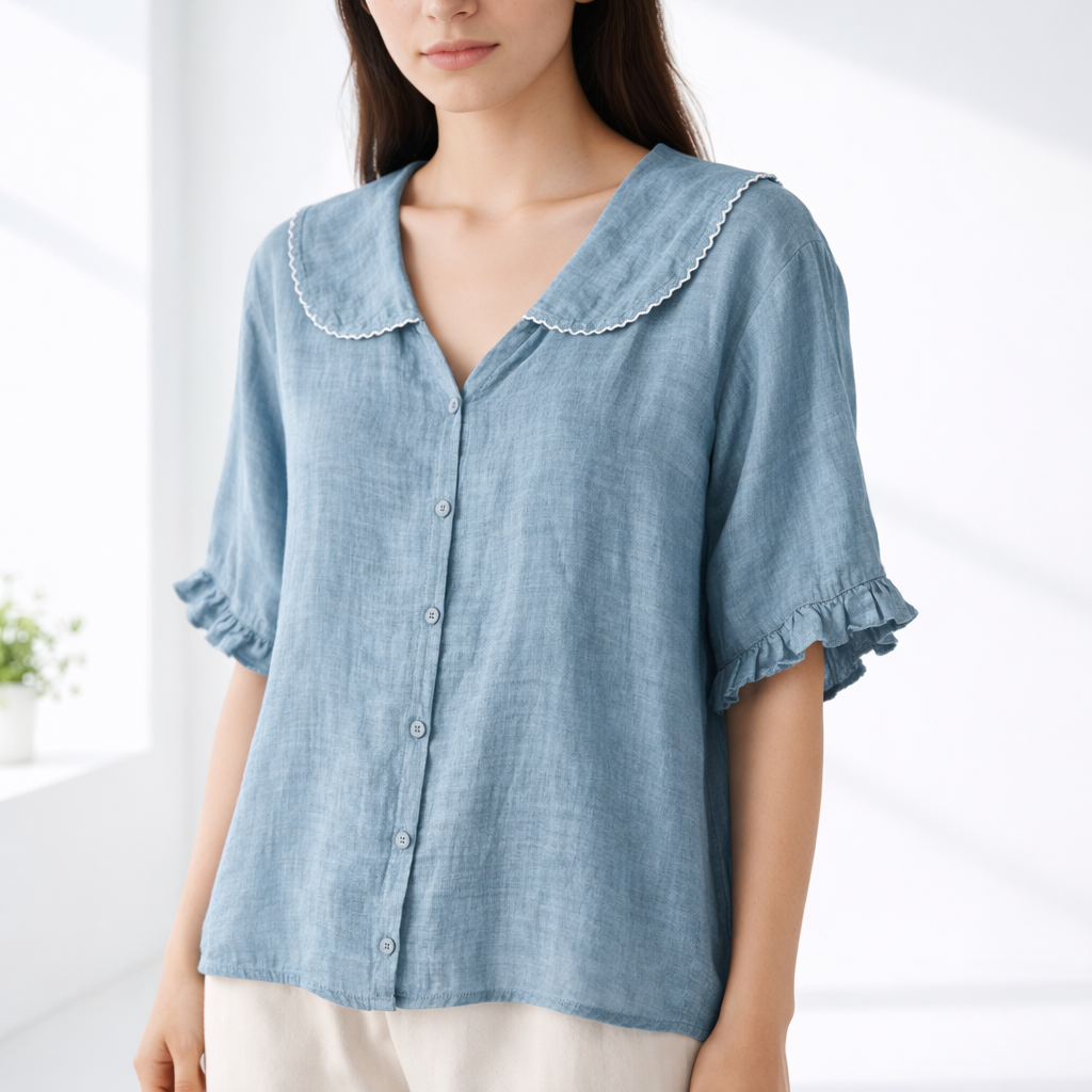 Ceryssa - Blusa de tacto suave