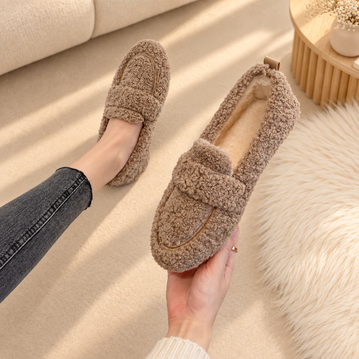 Avina - Zapatillas de casa de felpa con suela antideslizante