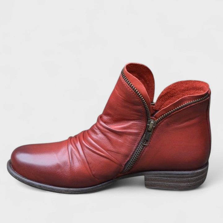 Endora - Botines elegantes con cremallera lateral