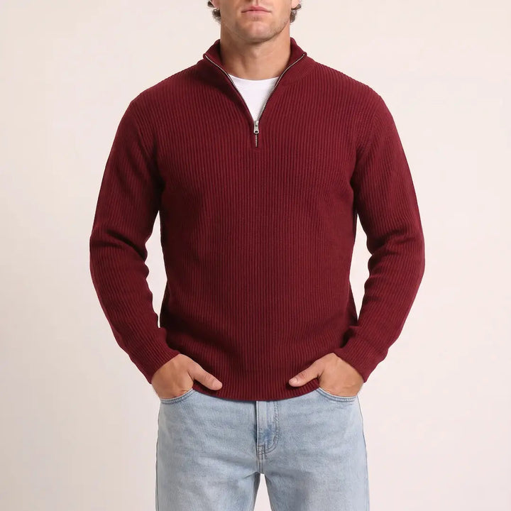 Beadlow - Jersey de media cremallera de tacto suave