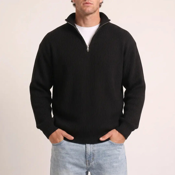 Beadlow - Jersey de media cremallera de tacto suave