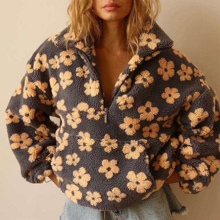 Clemency - Jersey abrigado con forro floral