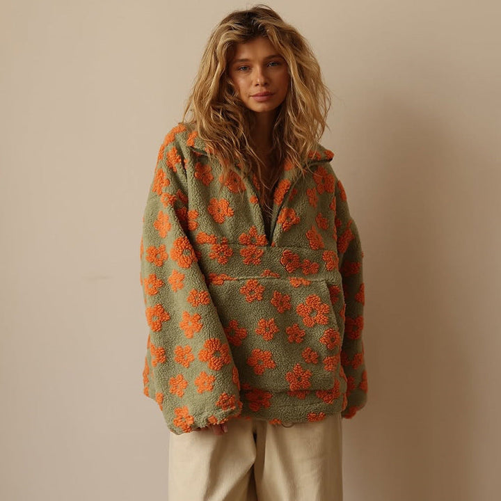 Clemency - Jersey abrigado con forro floral