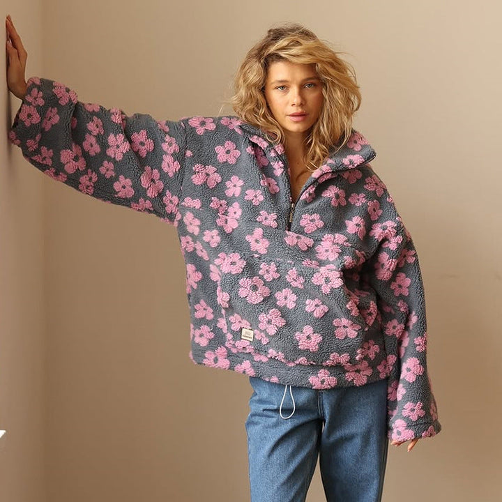 Clemency - Jersey abrigado con forro floral