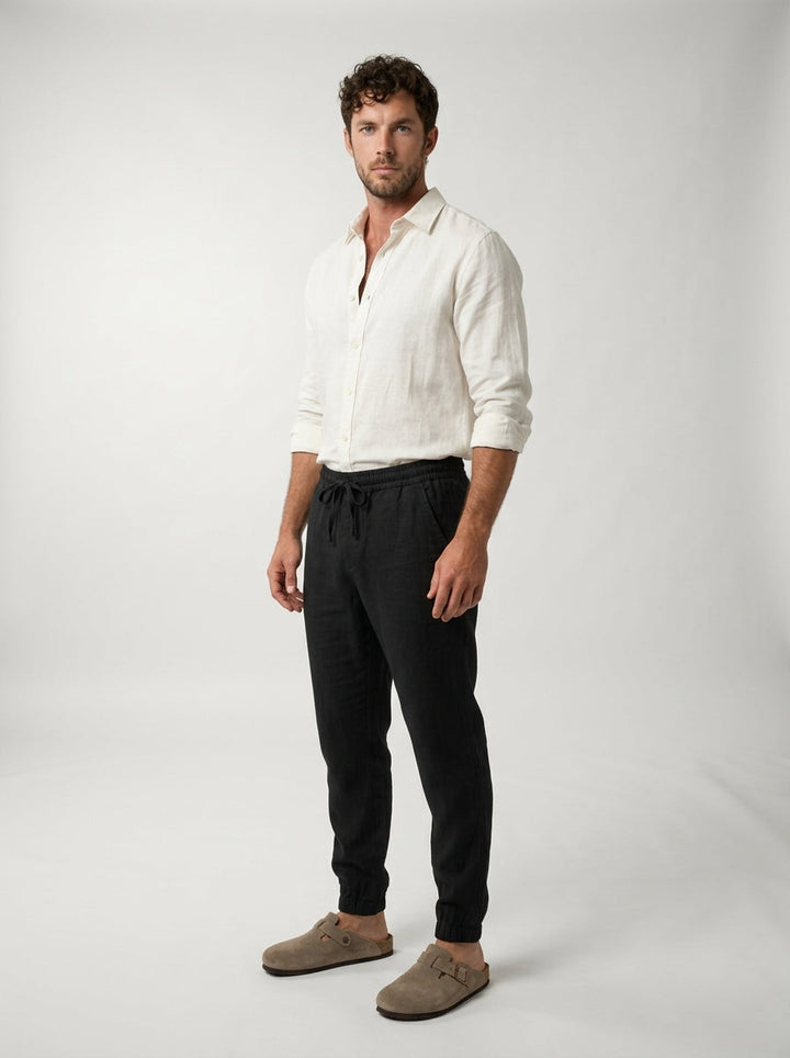 Carrick - Pantalón jogger de lino ligero