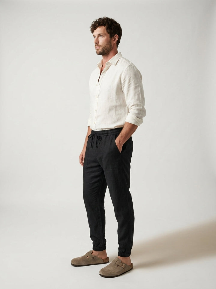 Carrick - Pantalón jogger de lino ligero