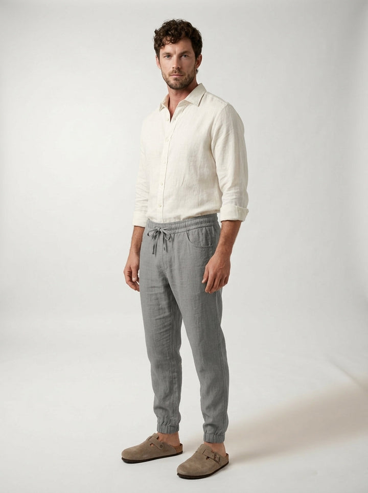 Carrick - Pantalón jogger de lino ligero