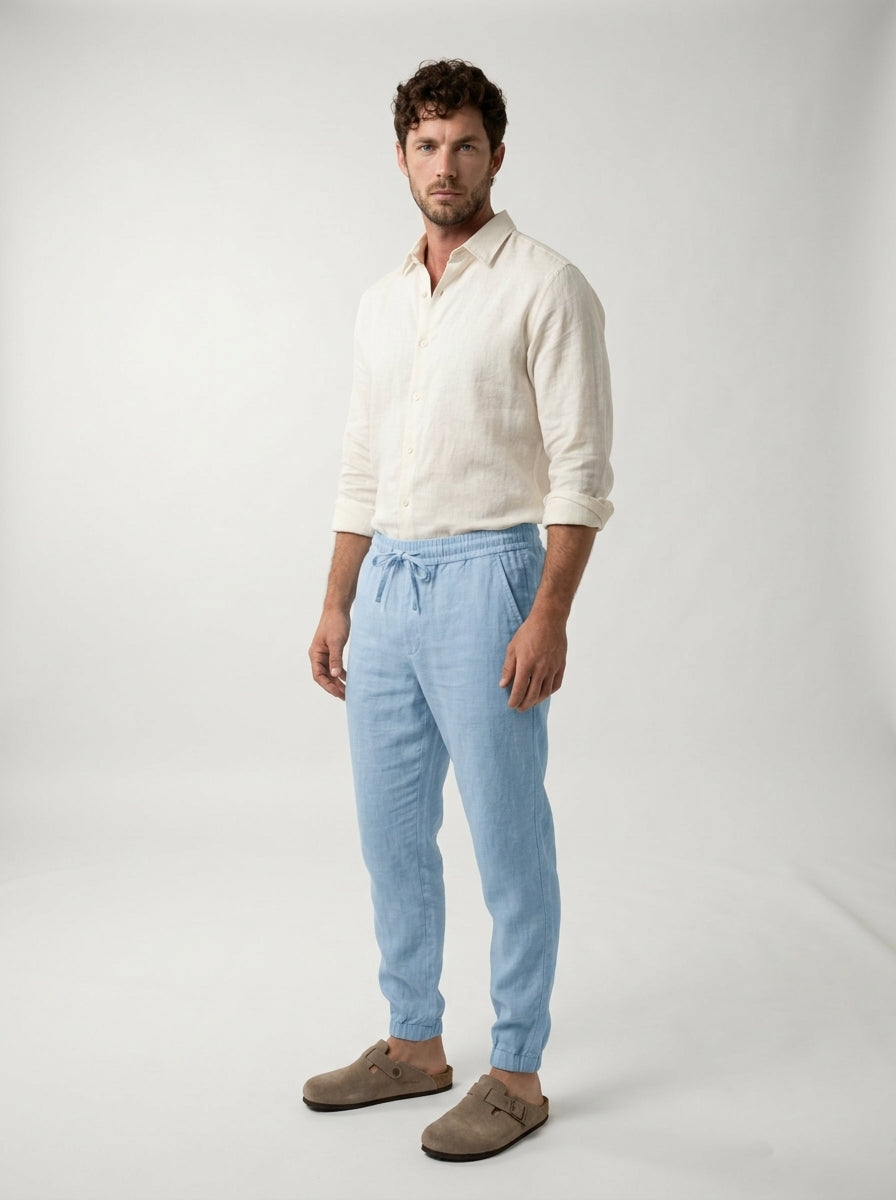 Carrick - Pantalón jogger de lino ligero