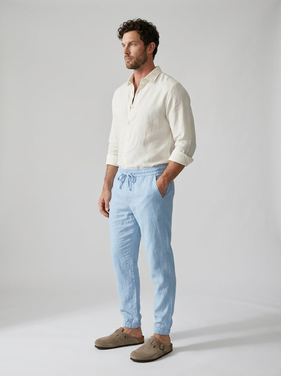 Carrick - Pantalón jogger de lino ligero