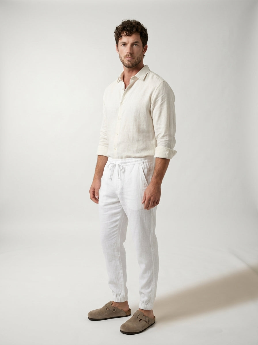 Carrick - Pantalón jogger de lino ligero
