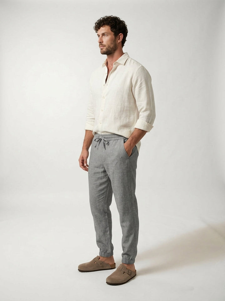 Carrick - Pantalón jogger de lino ligero