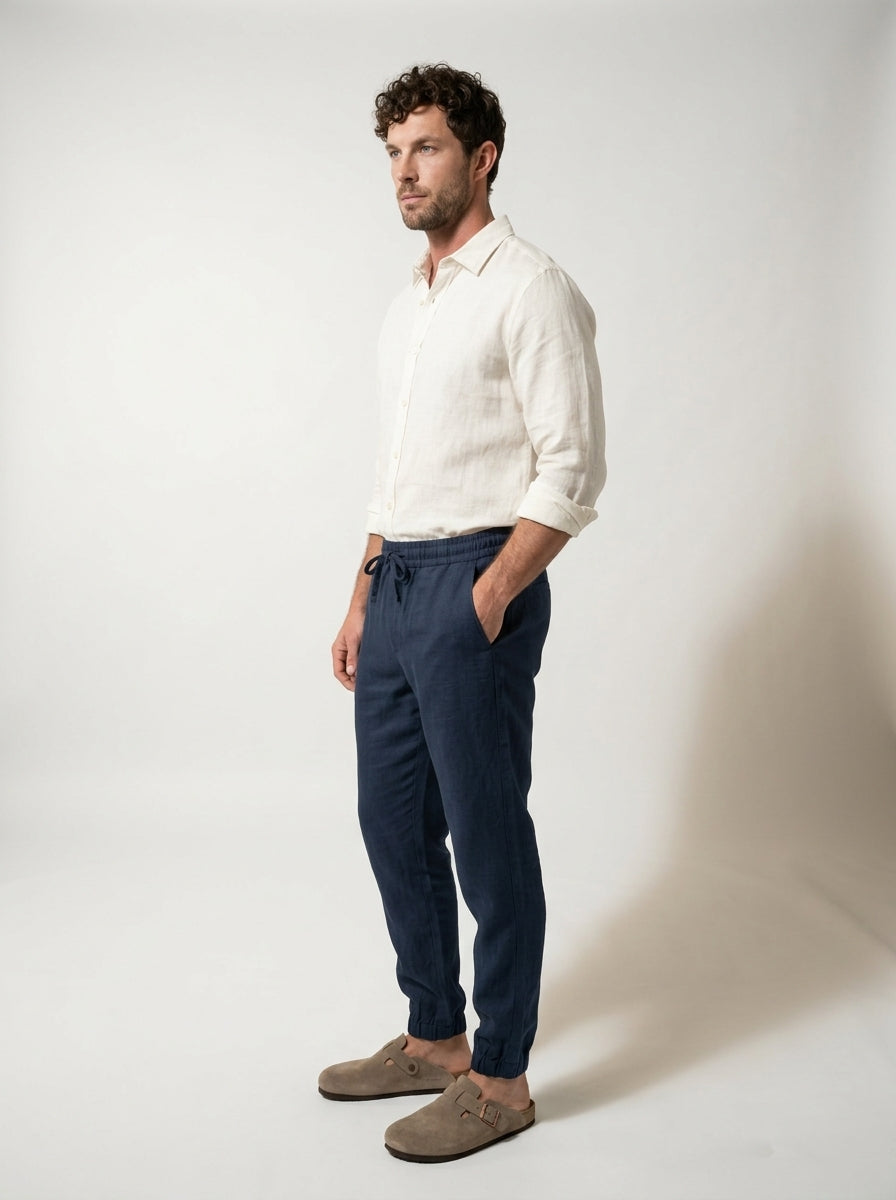 Carrick - Pantalón jogger de lino ligero