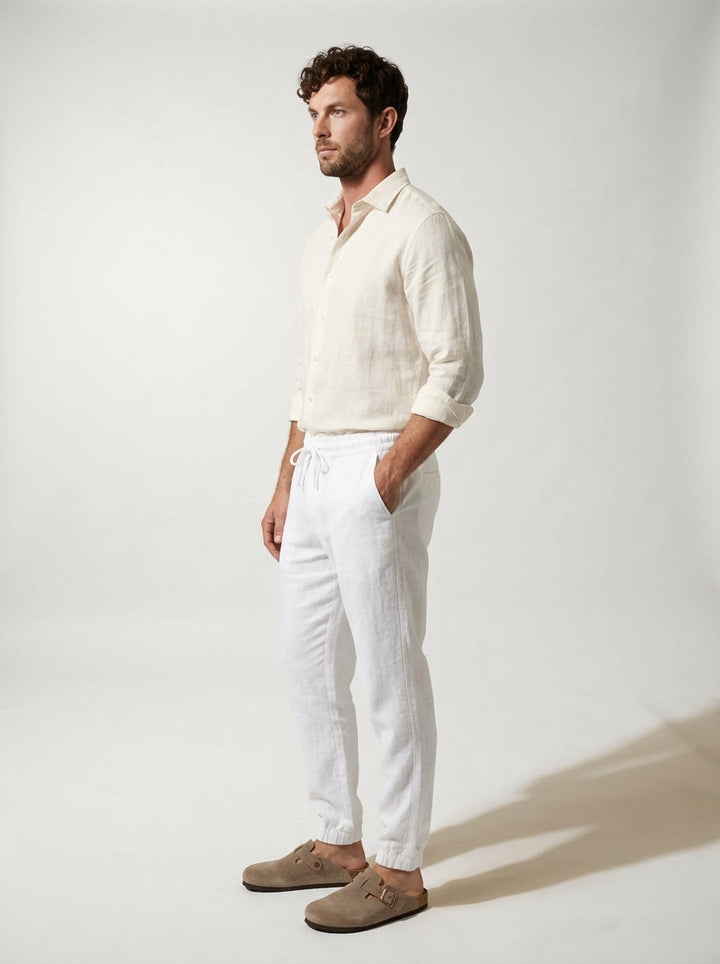 Carrick - Pantalón jogger de lino ligero