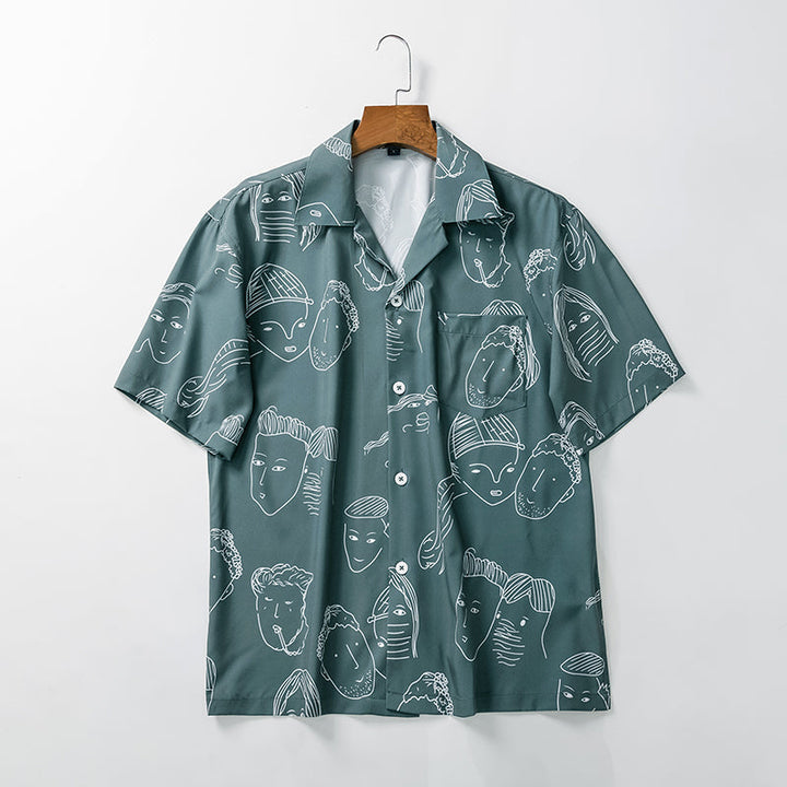 Nash - Camisa de cuello cubano de tacto suave
