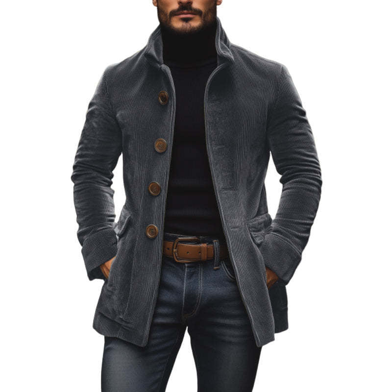Digby - Chaqueta de cuello alto con rayas